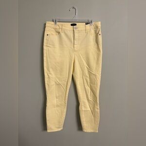 Talbots Size 10 Butter Yellow Crop Jeggings New Without Tags Stretchy Classic
